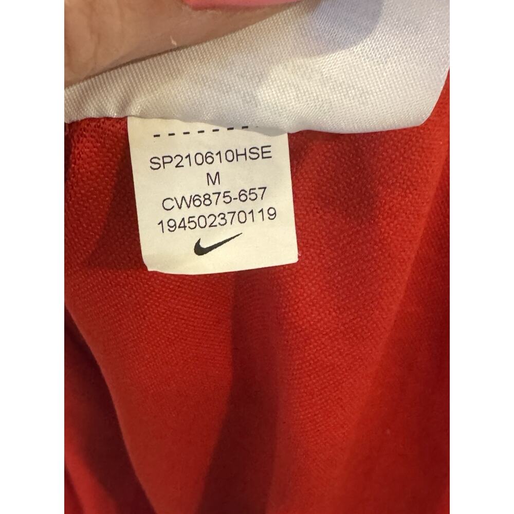 Nike Dri Fit Long Sleeve 1/4 Zip Shirt Women Medium Mustang High School Red - Picture 3 of 5